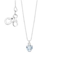 Necklace Comete Woman Storia di Luce 375 in White Gold Acquamarina KGLQ003